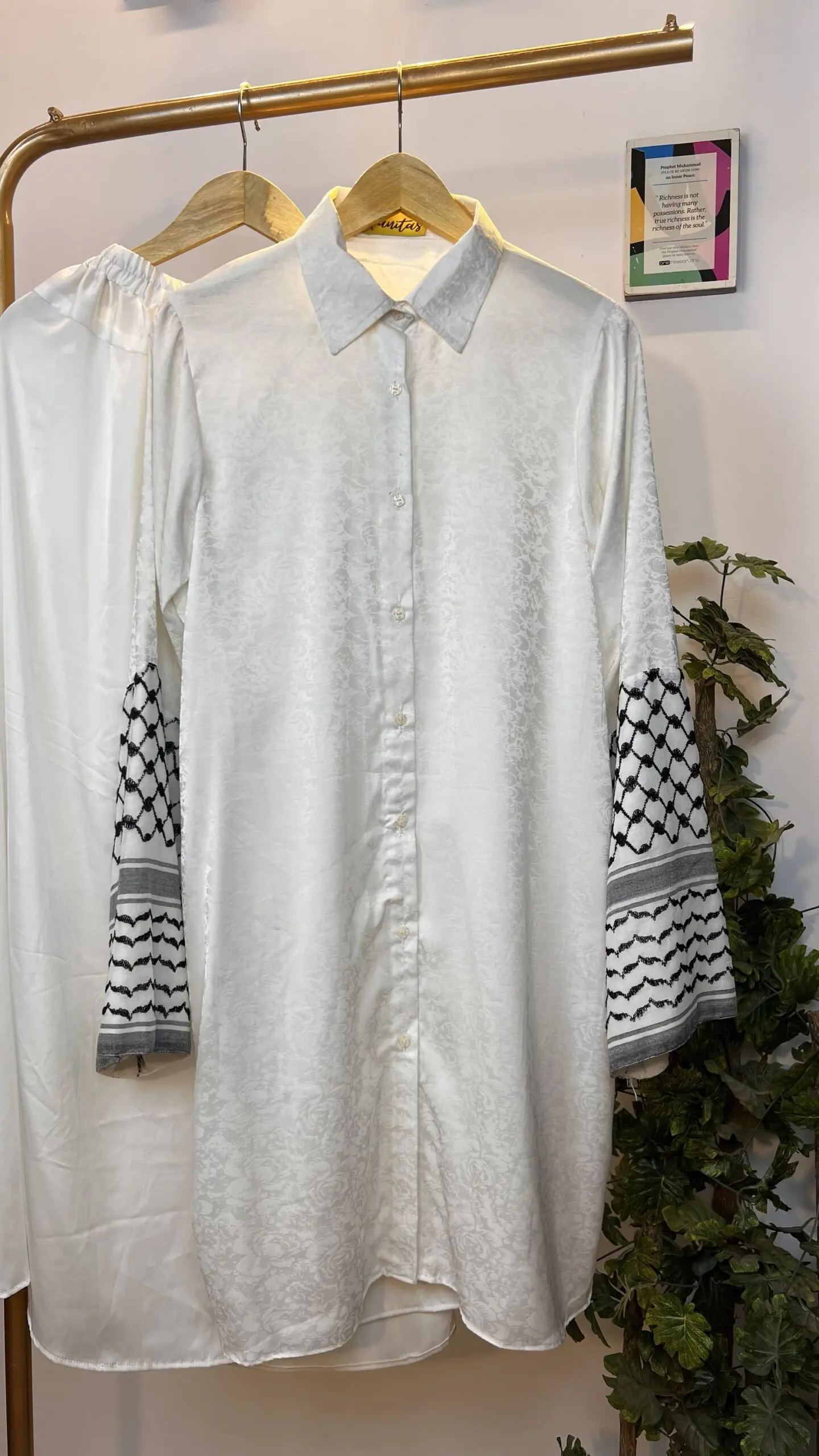 Qanitas Palestine-Inspired Long Shirt & Skirt Set