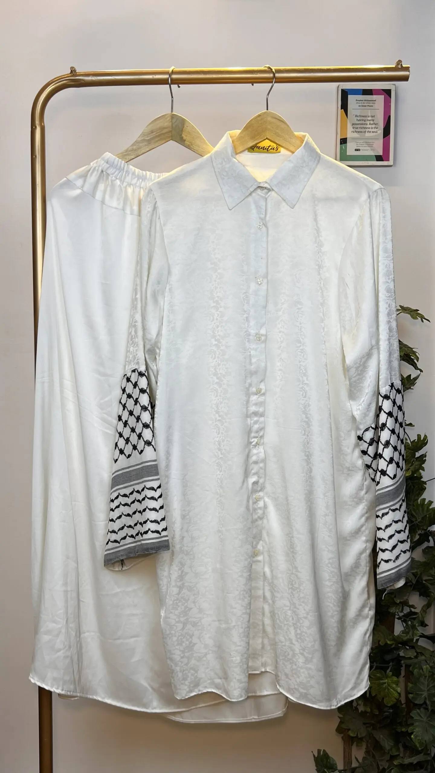 Qanitas Palestine-Inspired Long Shirt & Skirt Set - Image 3